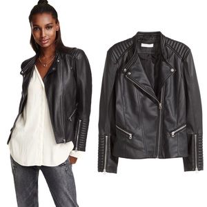 H&M | Faux Leather Moto Biker Jacket